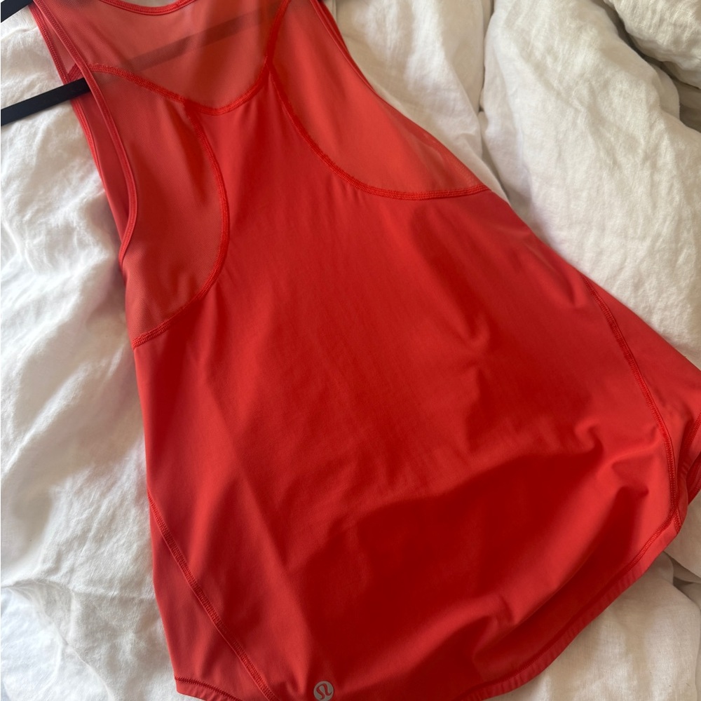 Lululemon orange Tank Top